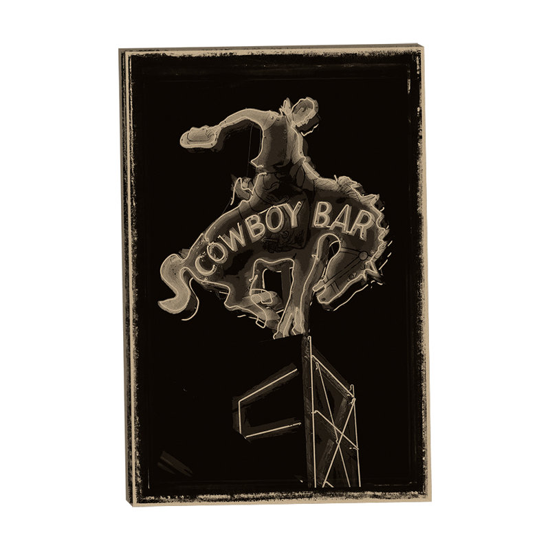 Plaque de cowboy rétro 24 x 36