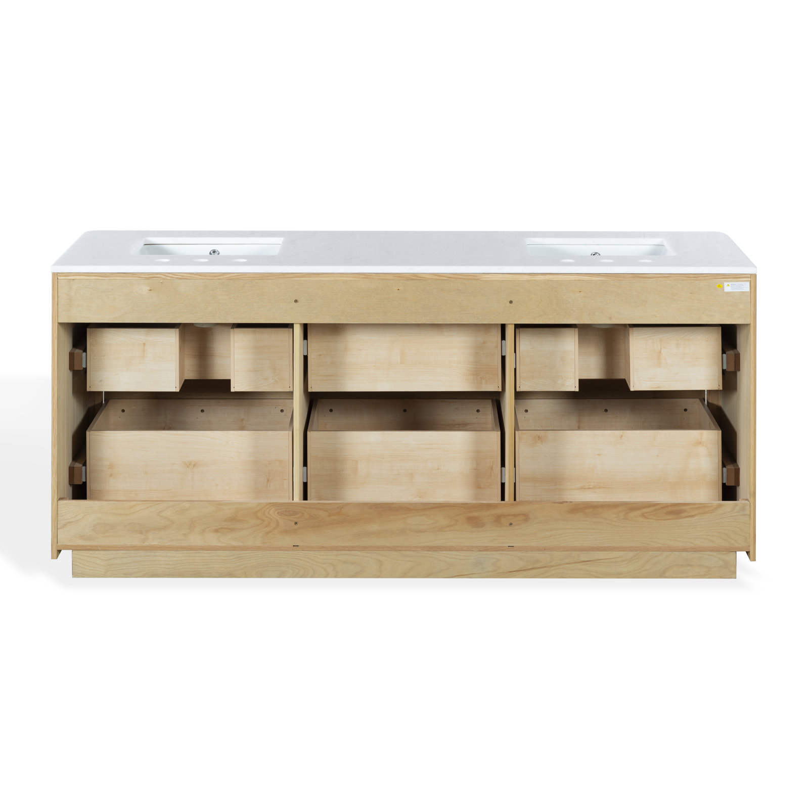 Tahani 72" Double Bathroom Vanity, Natural