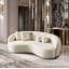 Annexie 89" Boucle Curved Round Arm Sofa