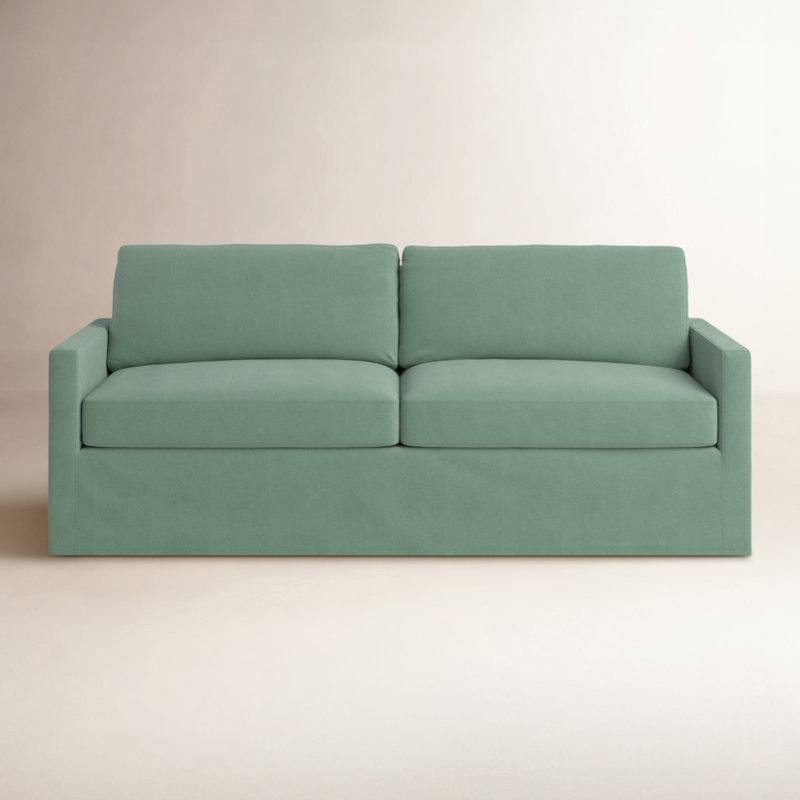 Savannah 84'' Upholstered Sofa, Bayou Light Gray Canvas