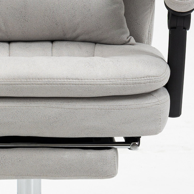 Fauteuil de direction en microfibre Vinsetto, Gris clair