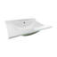 Lavabo de salle de bain rectangulaire en céramique blanche avec trop-plein