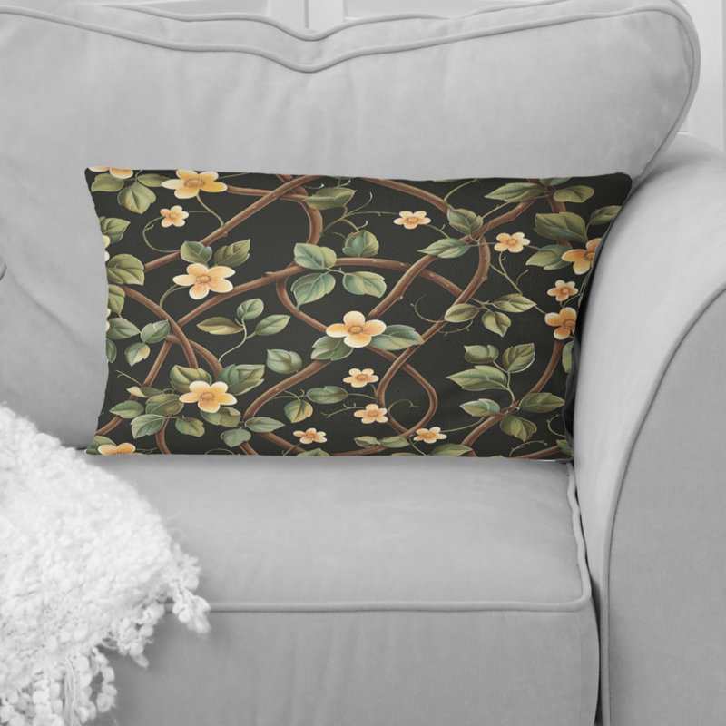 Vignes vertes et brunes - coussin lombaire moderne