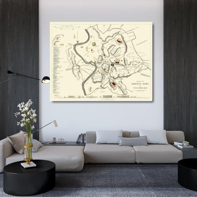 Art sur toile tendue Lark Manor ™ Clarke, titré: Rome antique Italie - Clarke 1830 ITRO0001