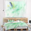 Tapisserie abstraite veines de marbre vert clair-28496948