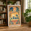 Golden Elephant Under Sun Art Deco - Print-136796073-136796072
