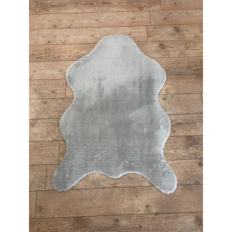 Soft & Stylish Carpet (2 x 3 ft), Light Grey, 100% Polyester | Pile Height: 0.8 in, Non-Slip Plush Underside, Antibacterial & Anti-Allergenic, Machine Washable at 86°F | Perfect for Living Room, Bedroom, & Play Areas