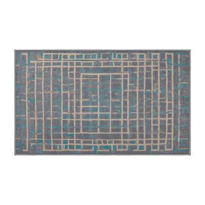 Machine Washable Gray Area Rug