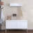 Wall-Mounted Entryway Shelf With Hooks And Storage Bench Set, Modern White Shoe Cabinet With Cushion And Closed Storage