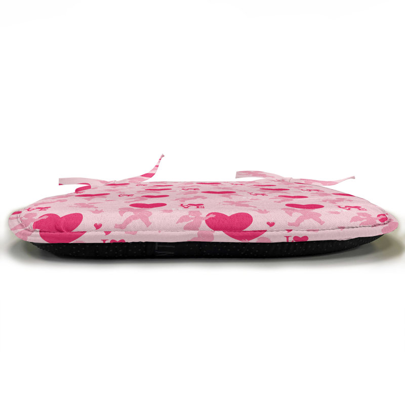 East Ornamental Cultural Seat Cushion, Pink/Geometric 19