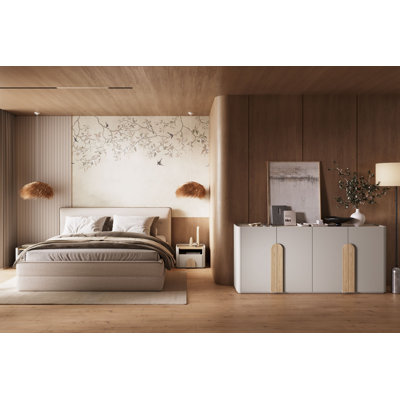 Sadeen 50cm W Manufactured Wood Bedside Table