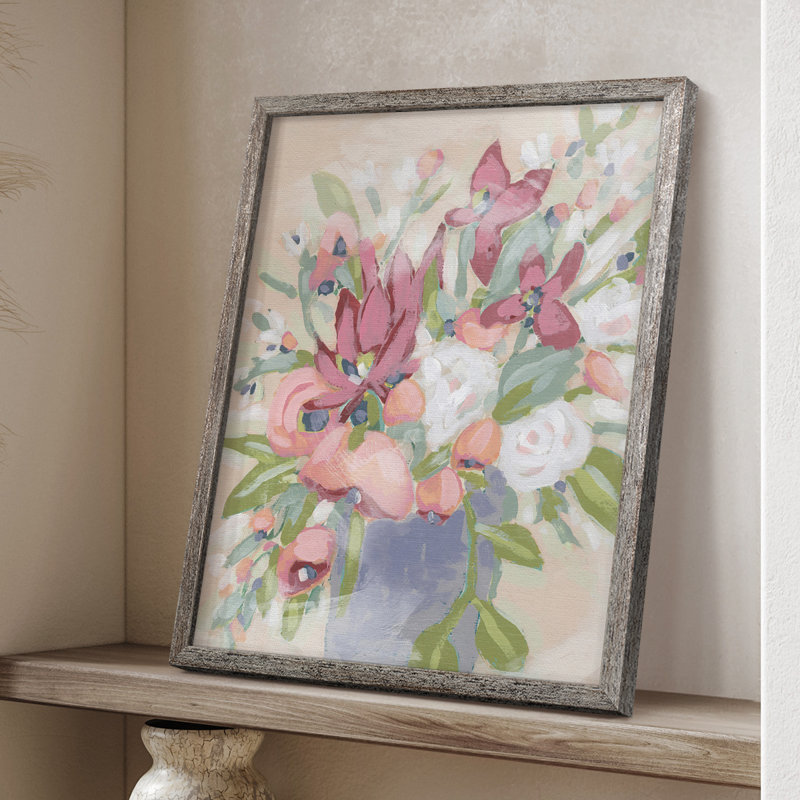 Blush Array I Framed Print - Solid Wood, 30" H x 24" W