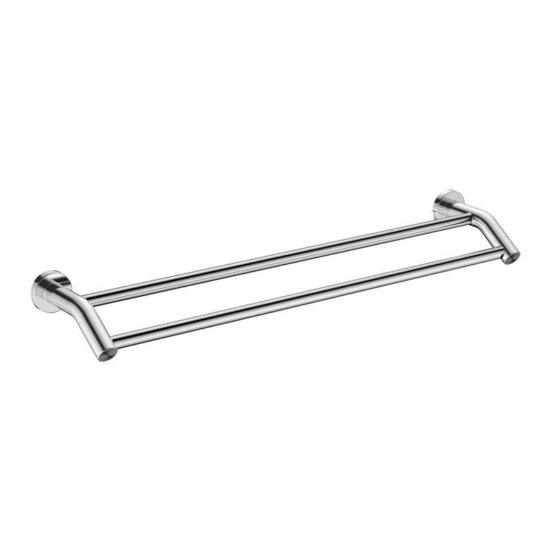 Barre à serviettes murale 24 po SUS304, 2" H x 25.8" L x 5.3" D, Chrome