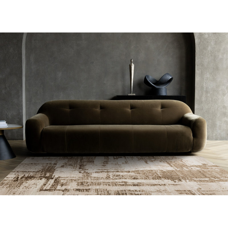 Tapis brun crème Zola, Rectangle 7 pi 10 po x 10 pi 6 po