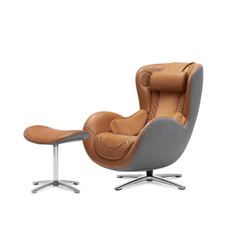 Nouhaus Inc NOUHAUS Heated Classic Massage Chair Full Body and Spot Massaging Recliner with Ottoman, Bluetooth Speaker, in-Chair Charger. Portable Shiatsu Body Massager Chair
