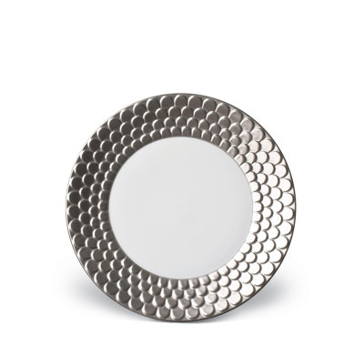 Aegean Platinum Sculpted Dessert Plate