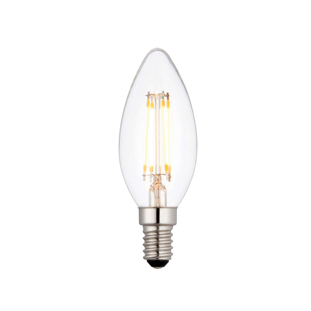 4W E14 SES C35 Candle LED Non-Dimmable Bulb - 470lm 2700K Warm White