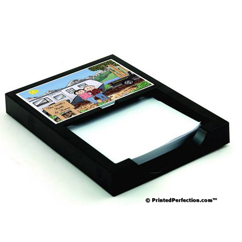 Personalized RV Lovers - Bumper Pull Trailer Memo Holder with 100 Sheets of Memo Paper, Yes
