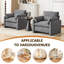 Chaise d'appoint, fauteuil de lecture, fauteuil de salon, salle de lecture et chambre à coucher en chenille rembourrée moderne-652249277