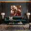 «Lyrical Abstraction 8», art mural sur toile brune-1246093627