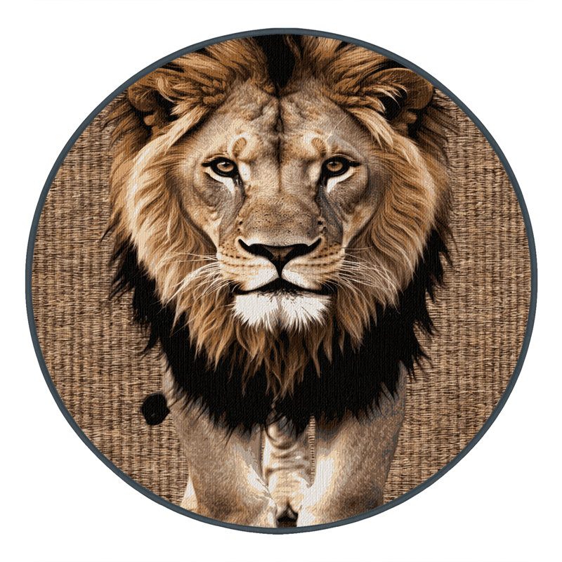  Tapis lavable Cape Lion Big Cats, Rond 3 pi