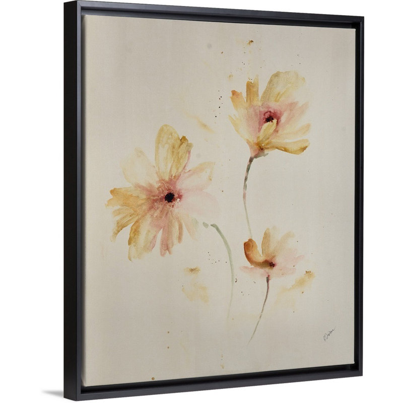 « essential to eden vi », peinture sur toile, H 21,7 po x l 17,7 po x p 1,75 po, Cadre flottant noir