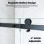 Frameless Sliding Shower Door 44-48 Inch 6mm Tempered Glass Stainless Steel Rail Fixed Panel Easy Clean-125097042