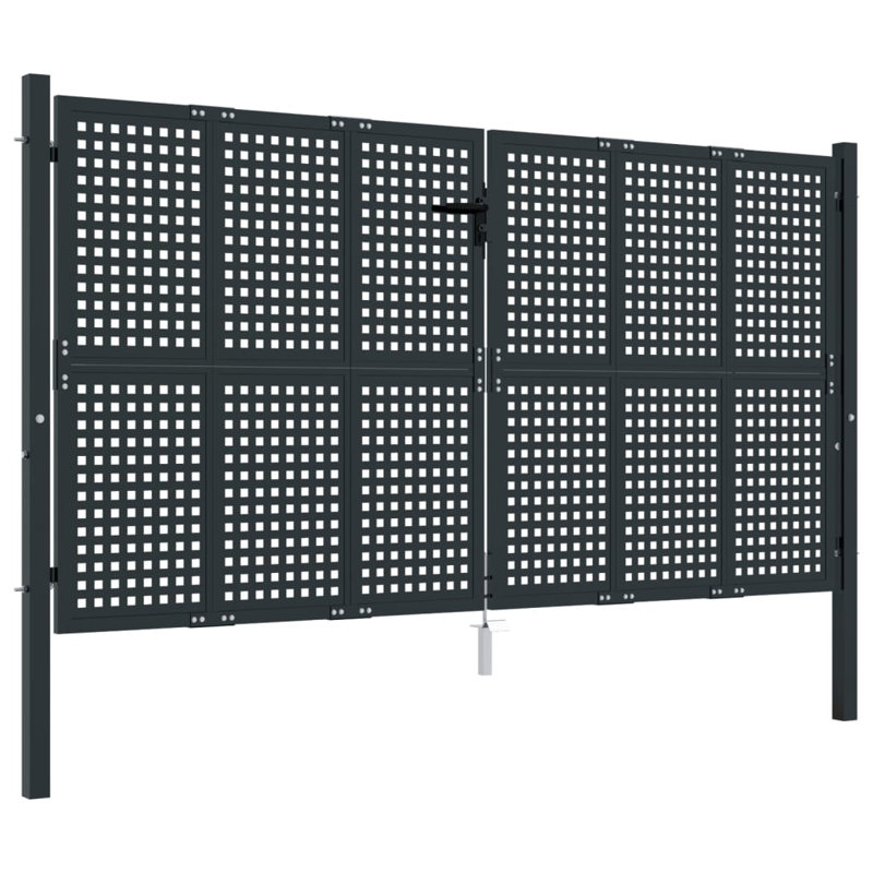 Ebern Designs Garden Gate Anthracite , 300cm H x 175cm W x 2.4cm D