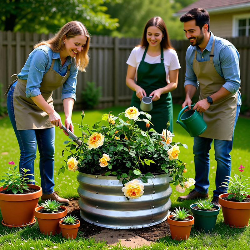  2x2x1ft Galvanized Round Raised Garden Bed Kit, Metal Planter Boxes Outdoor With Easy Assembly, Large Garden Bed For Vegetables, Fruits, Flower, Herbs Silver