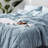 Bedsure Full Pintuck Bed-in-a-Bag- Light Blue Pinch Pleat Comforter with Sheets, Pillowcases & Shams-106256318-103425111