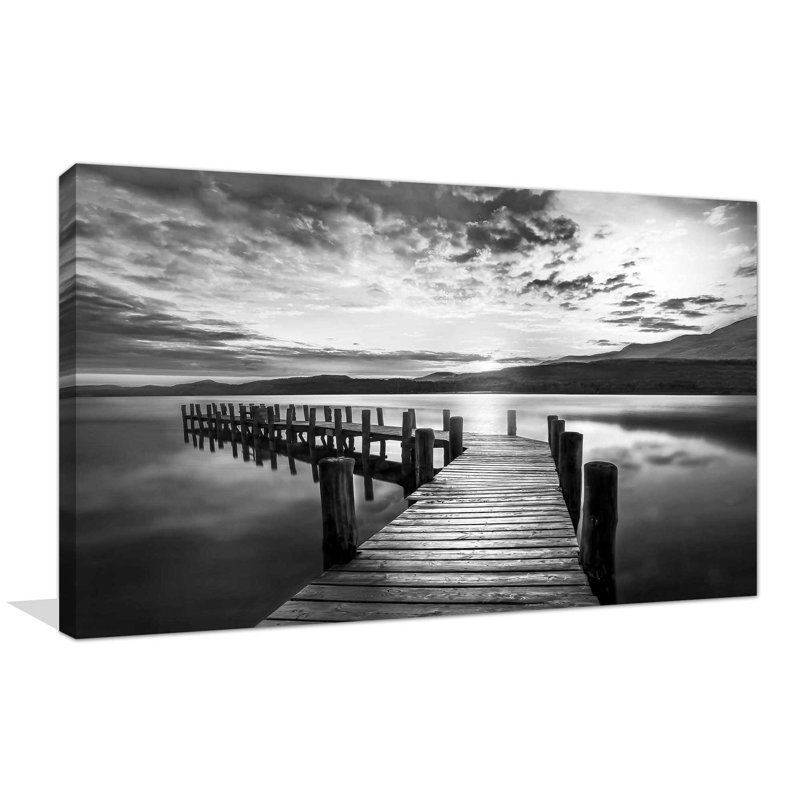 Evening Dock par - Photographie, Toile tendue, H 36 po x l 60 po x P 1,5 po