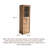 Rustic Glass-Door Narrow Cabinet, Three Drawers