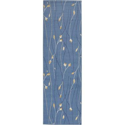 Tapis bleu Bo Botanical Eclectic