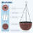 4PCS Round Hanging Planter with Drainage Plug for Indoor Outdoor-380157172