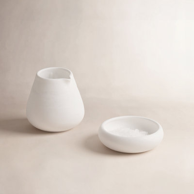 Cruet Oil and Salt Pots with Tray