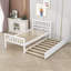 Structure de lit plateforme simple avec lit gigogne-48005261