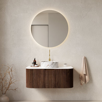 Callen 24" Modern Vanity With Round Ceramic Basin  And Sturdy Countertop