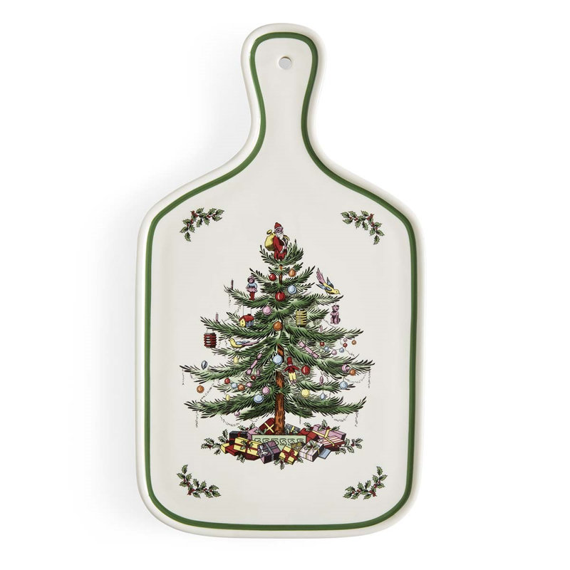 Christmas Tree 13.5 Inch Serving Board 
