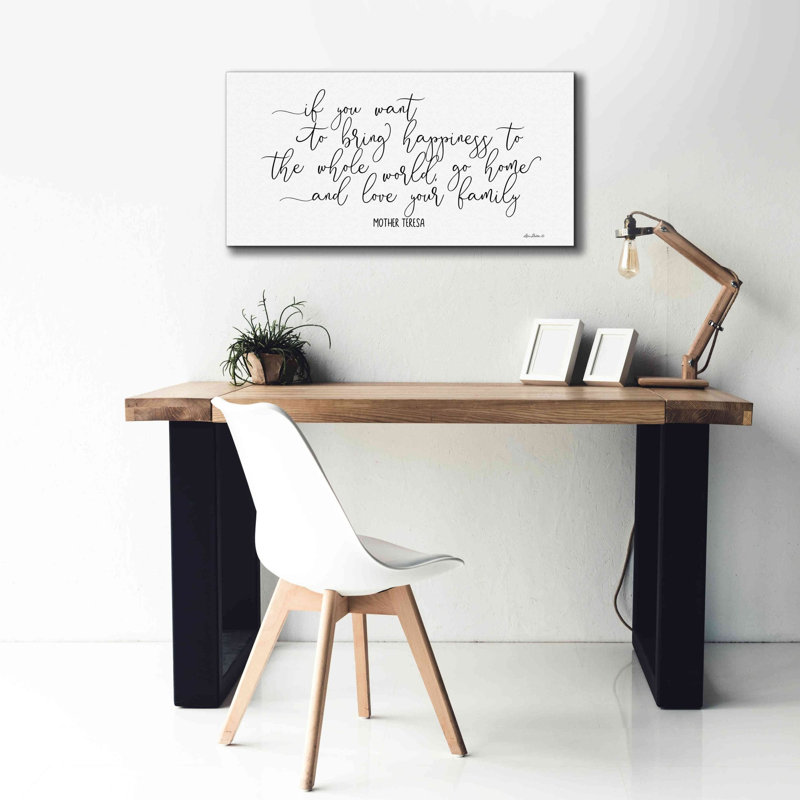 Trinx «Love Your Family» par Lori Deiter, H 20 po x l 40 po x P 1,5 po