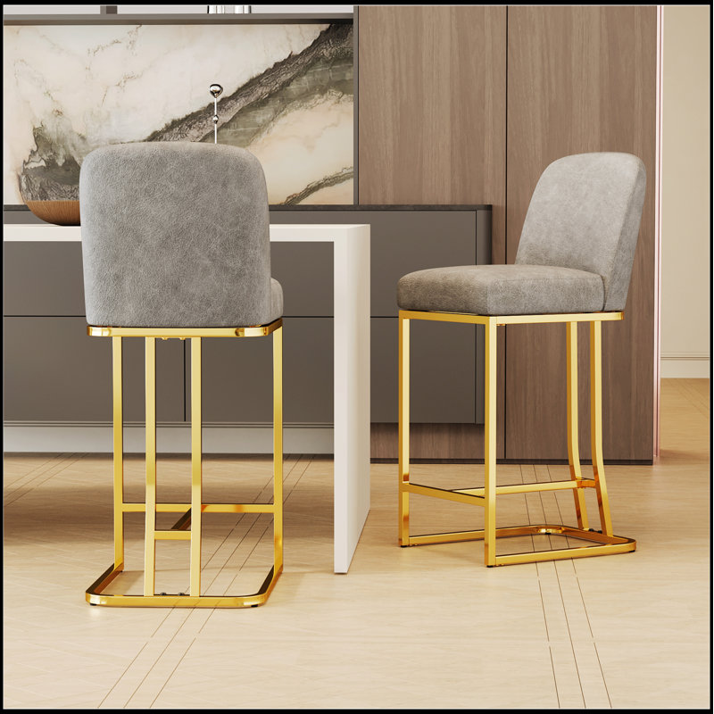 Ensemble de 2 chaises de bar de style moderne, tabourets hauts confortables et flexibles pour bars, restaurants ou comptoirs de cuisine
