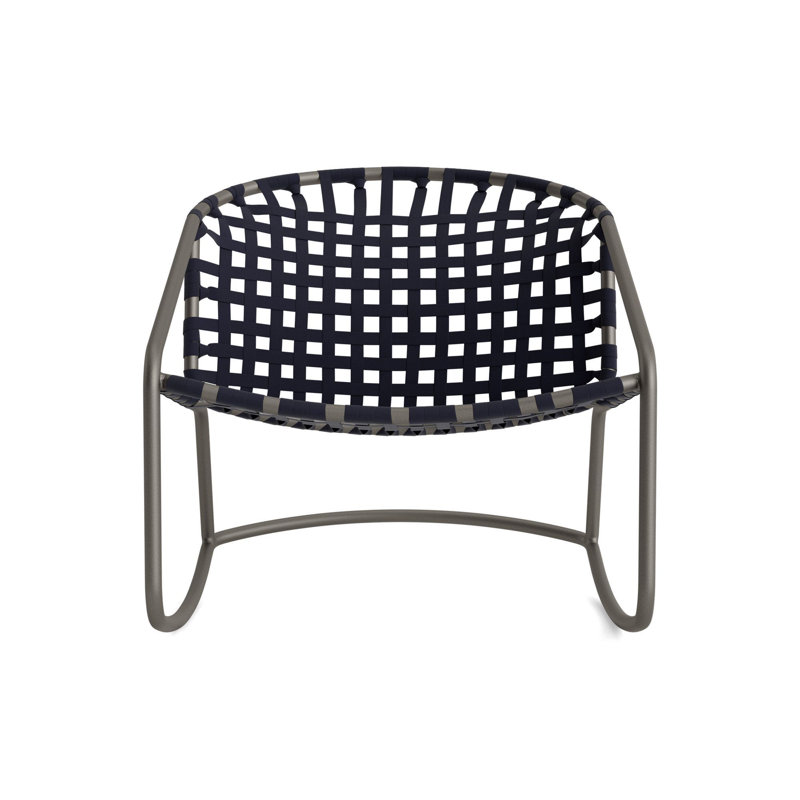 Kantan Outdoor Lounge Chair, Mica/Marine Suncloth Lace