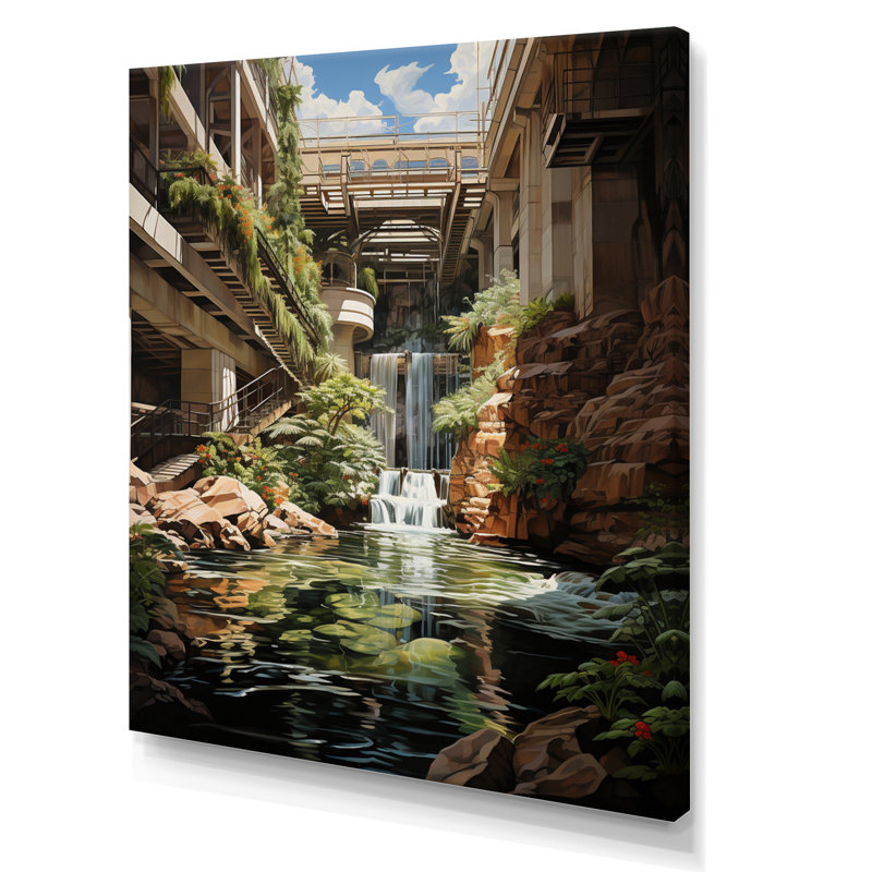 Art mural sur toile Dam, H 44 po x l 34 po x P 1,5 po, Toile tendue