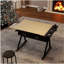 table de dessin réglable avec 2 tiroirs pour bureau à domicile et école avec tabouret (érable)-2070710290