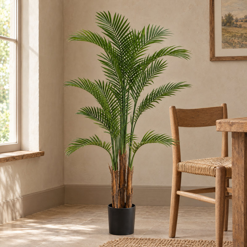 125 cm H Faux Ficus and Foliage Plant in Plastic Pot Liner