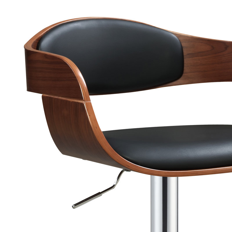 Huldar Swivel Upholstered Adjustable Height Counter Stool
