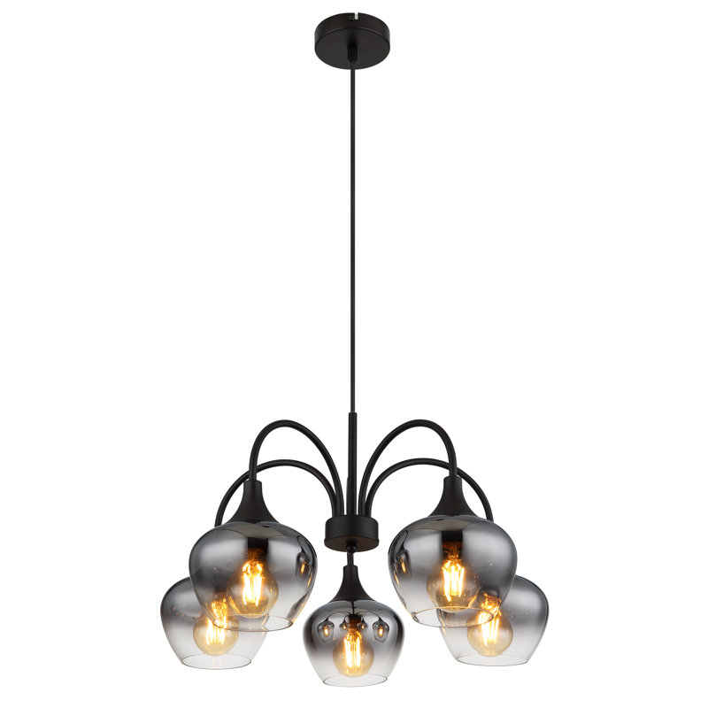 Zoey 5 - Light Matte Black Pendant
