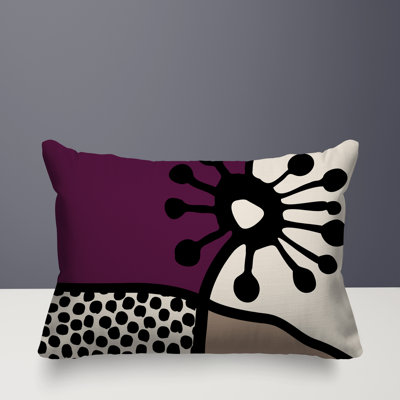 Jai Abstract Reversible Indoor/Outdoor Lumbar Pillow