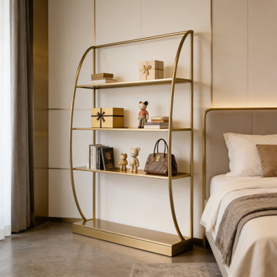 Gold Metal Arched Display Shelf