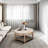 Classic Round With Shelf Storage - , Linen Upholstery For Living Space Coffee Table Upholstery, Wooden Frame Room-1168752284