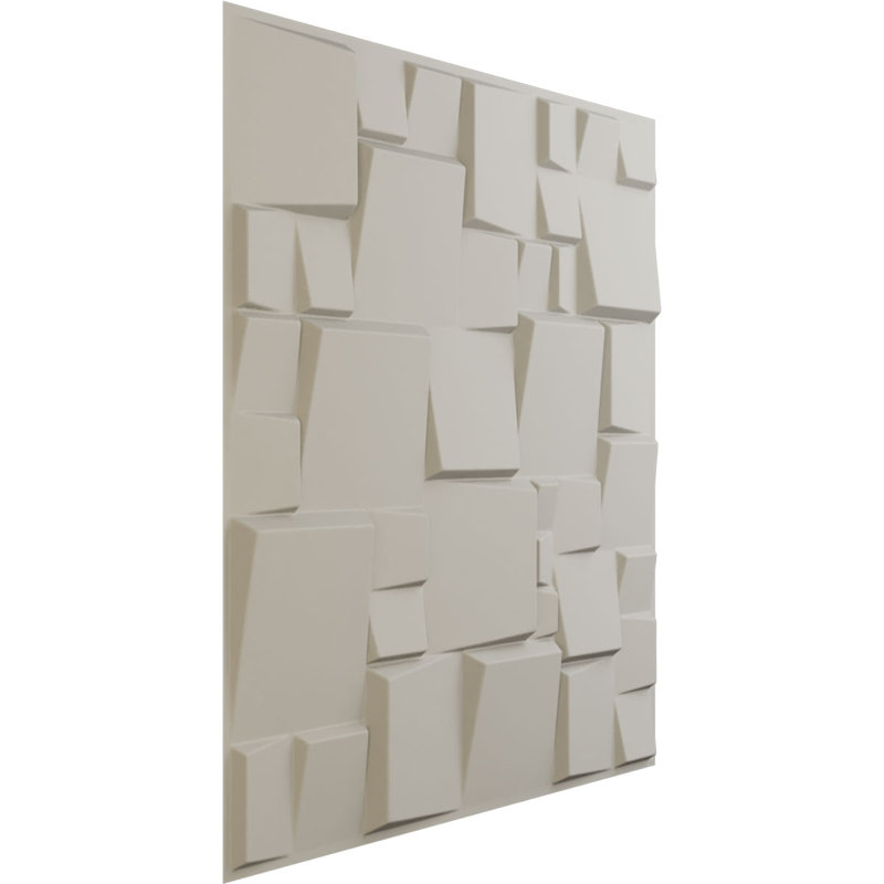 Panneau mural 3D décoratif moderne EnduraWall, Blanc fleur satiné UltraCover
